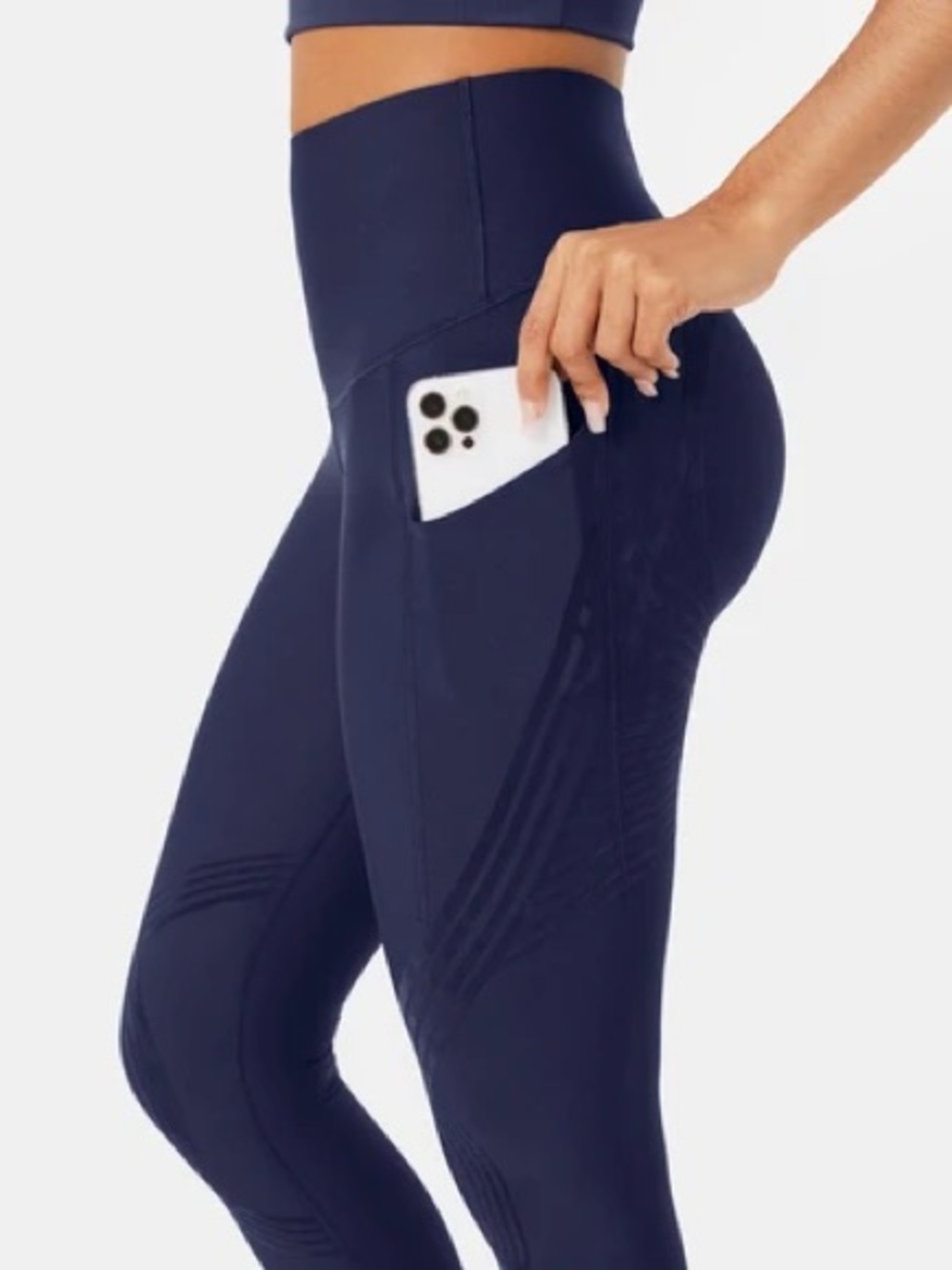 Fanka Body sculpt side pocket navy blue leggings size small